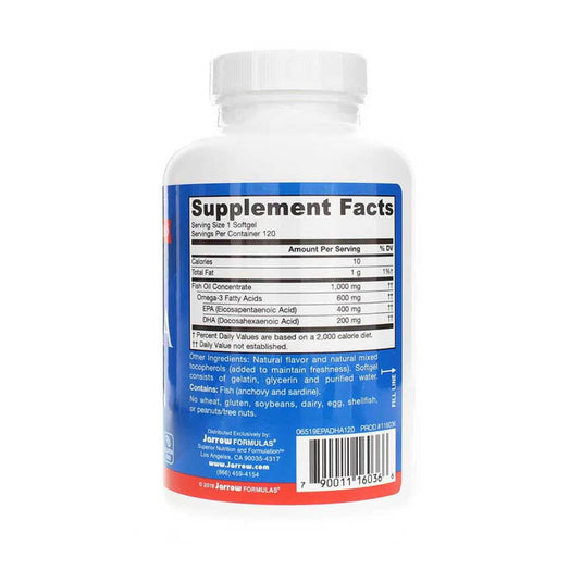 EPA-DHA Balance Omega 3, Jarrow Formulas, 120 softgels
