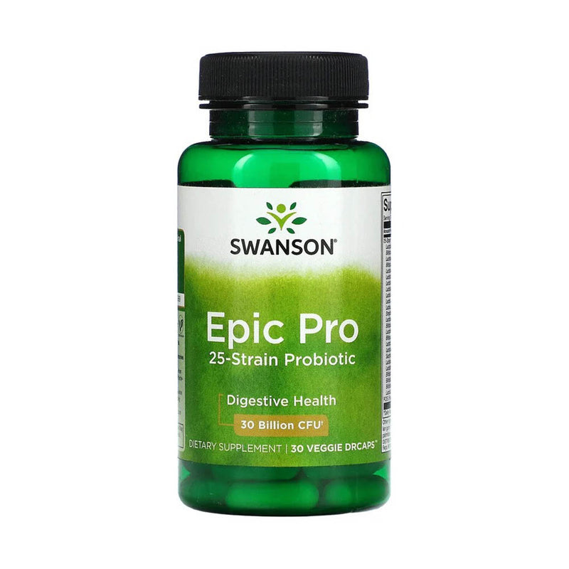 Încărcați imaginea în vizualizatorul Galerie, Epic Pro 25-Strain Probiotic (30 billion), Swanson, 30 capsule SWA030
