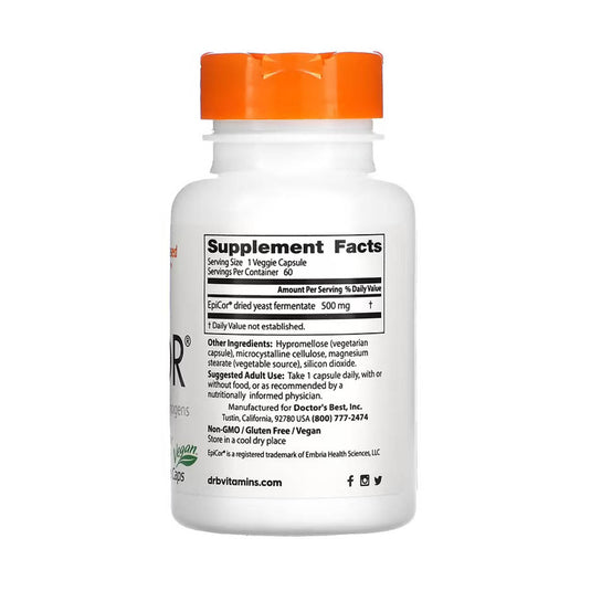 EpiCor, (Drojdie Fermentata) 500 mg, Doctor's Best, 60 capsule