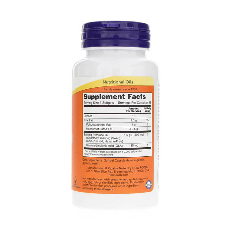 Încărcați imaginea în vizualizatorul Galerie, Evening Primrose Oil (Ulei de Primula), 500mg, Now Foods, 100 softgels
