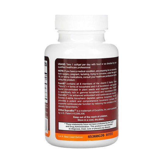 Famil-E (Complex Vitamin E), Jarrow Formulas, 60 softgels