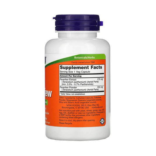Feverfew Extract (Spilcuta), Now Foods, 100 capsule