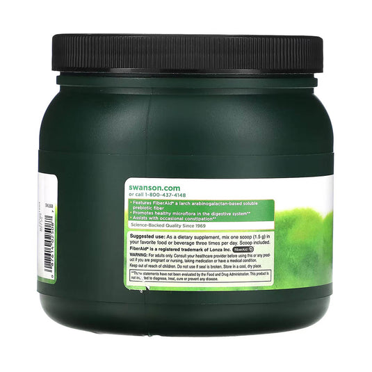 FiberAid (Fibre Prebiotice) Arabinogalactan, Swanson, 250g SWU508
