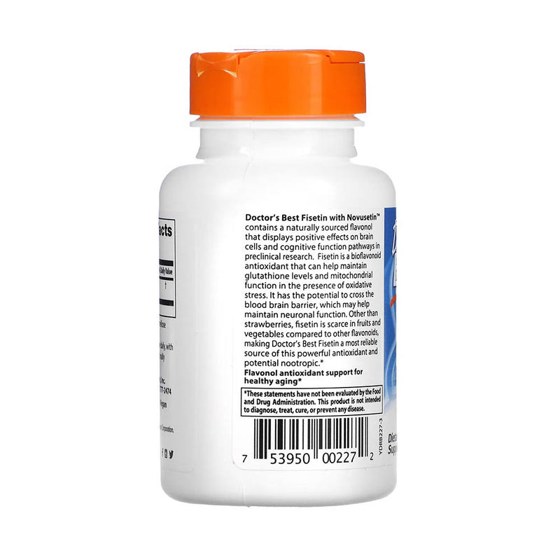 Încărcați imaginea în vizualizatorul Galerie, Fisetin with Novusetin (Flavonoid) 100 mg, Doctor&#39;s Best, 30 capsule
