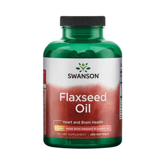 Flaxseed Oil Organic (Ulei Seminte de in), 1000mg, Swanson, 100 Softgels SWE001