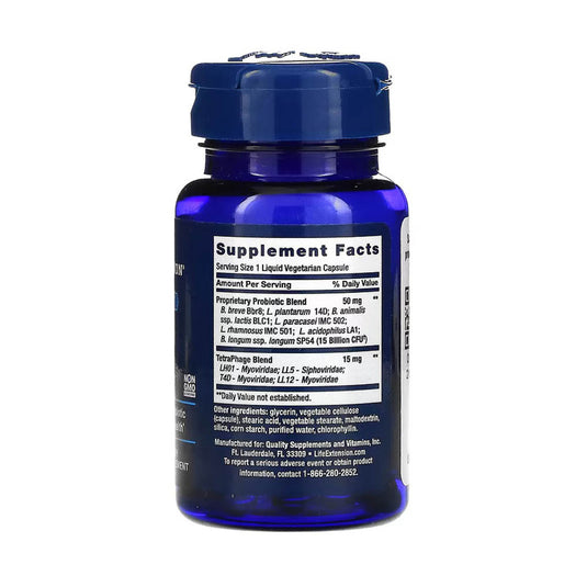 Florassist GI Probiotic Blend, 15 Billion, Life Extension, 30 capsule lichide