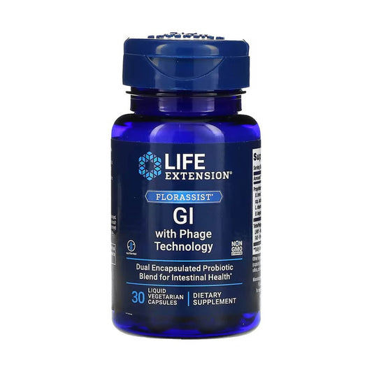 Florassist GI Probiotic Blend, 15 Billion, Life Extension, 30 capsule lichide