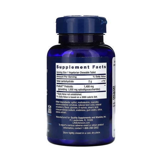 FLORASSIST Prebiotic XOS, Life Extension, 60 tablete masticabile