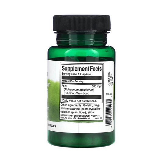 Fo-Ti, He Shou Wu (Troscot Chinezesc), 500 mg, Swanson, 60 capsule SW1425