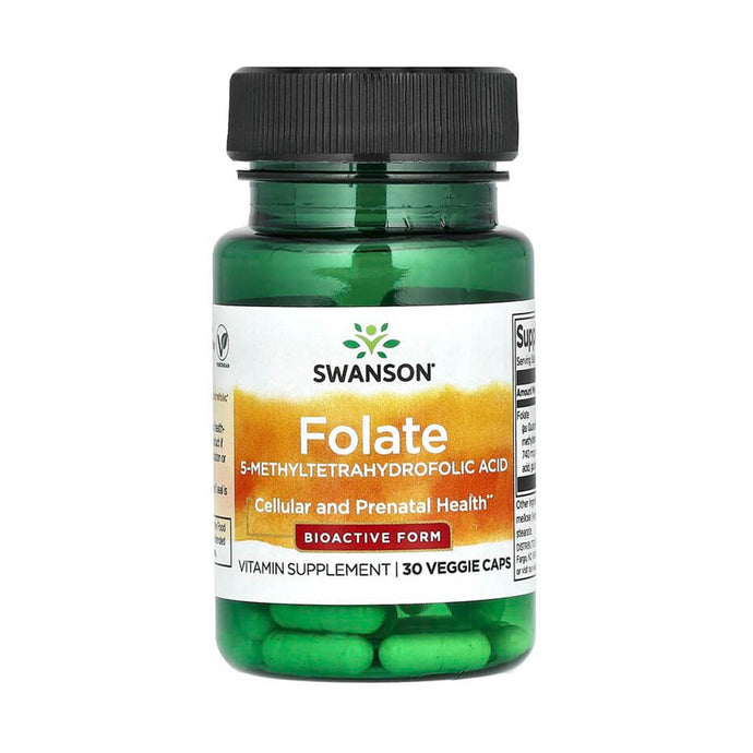 Folate (5-Methyltetrahydrofolic Acid), 680 mcg, Swanson, 30 capsule SWU758