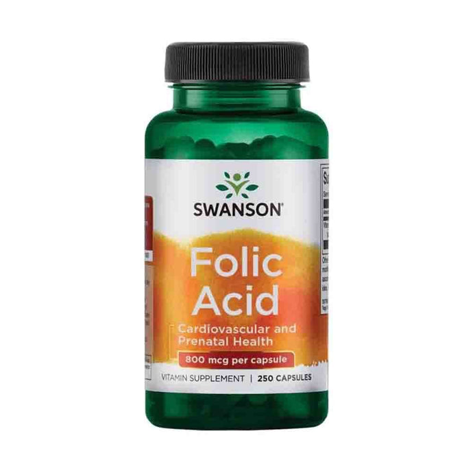 Acid Folic (Vitamina B9), 800mcg, Swanson, 250 capsule SW035