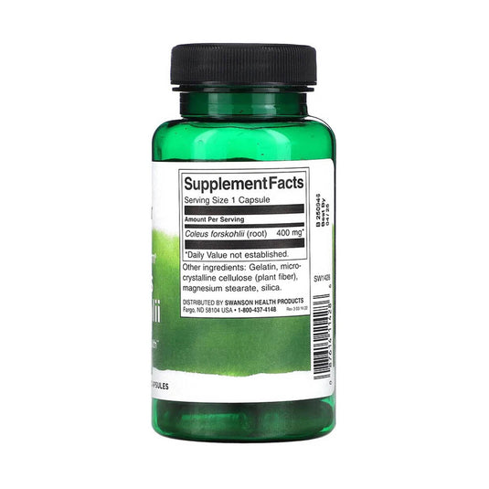 Full Spectrum Coleus Forskohlii, 400mg, Swanson, 60 capsule SW1428