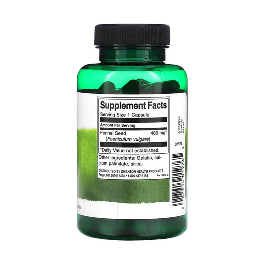 Full Spectrum Fennel Seed (Semințe de Fenicul) 480mg, Swanson, 100 capsule SW976