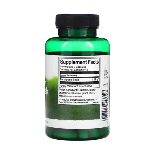 Fenugreek Seed (Semintele de Schinduf), 610 mg, Swanson, 90 capsules SW1335