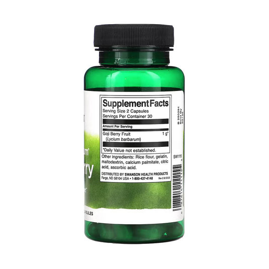 Goji Berry (Fructe de Goji) 500 mg, Swanson, 60 capsule SW1115
