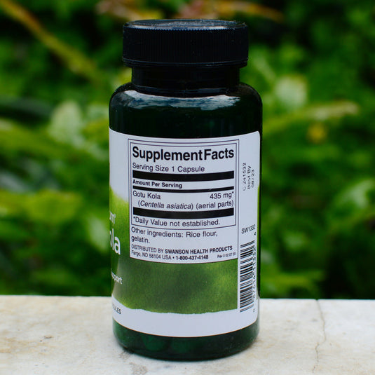 Full Spectrum Gotu Kola, 435mg, Swanson, 60 capsule SW1332