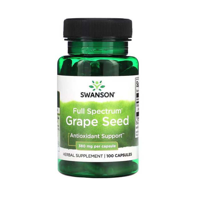 Full Spectrum Grape Seed, 380 mg, Swanson, 100 capsule SW1007