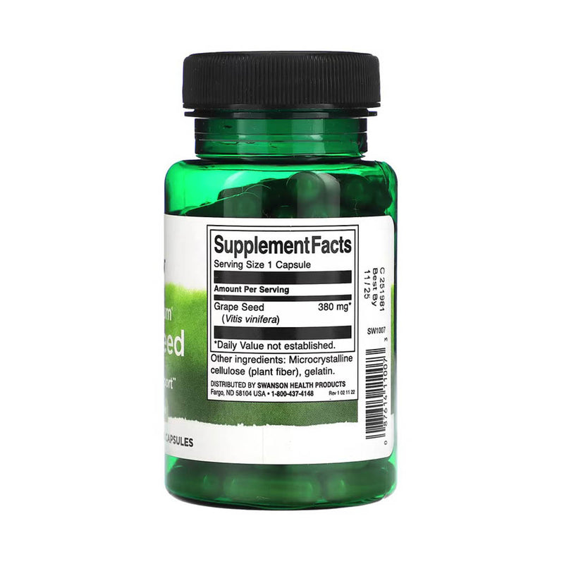 Încărcați imaginea în vizualizatorul Galerie, Full Spectrum Grape Seed, 380 mg, Swanson, 100 capsule SW1007
