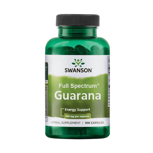 Full Spectrum Guarana, 500mg, Swanson, 100 capsule SW978
