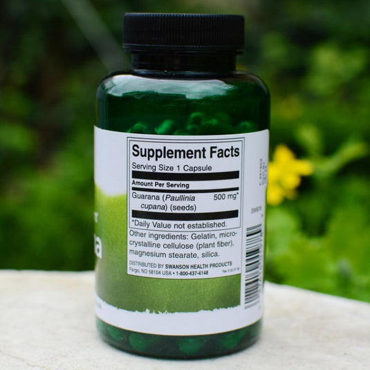 Full Spectrum Guarana, 500mg, Swanson, 100 capsule SW978