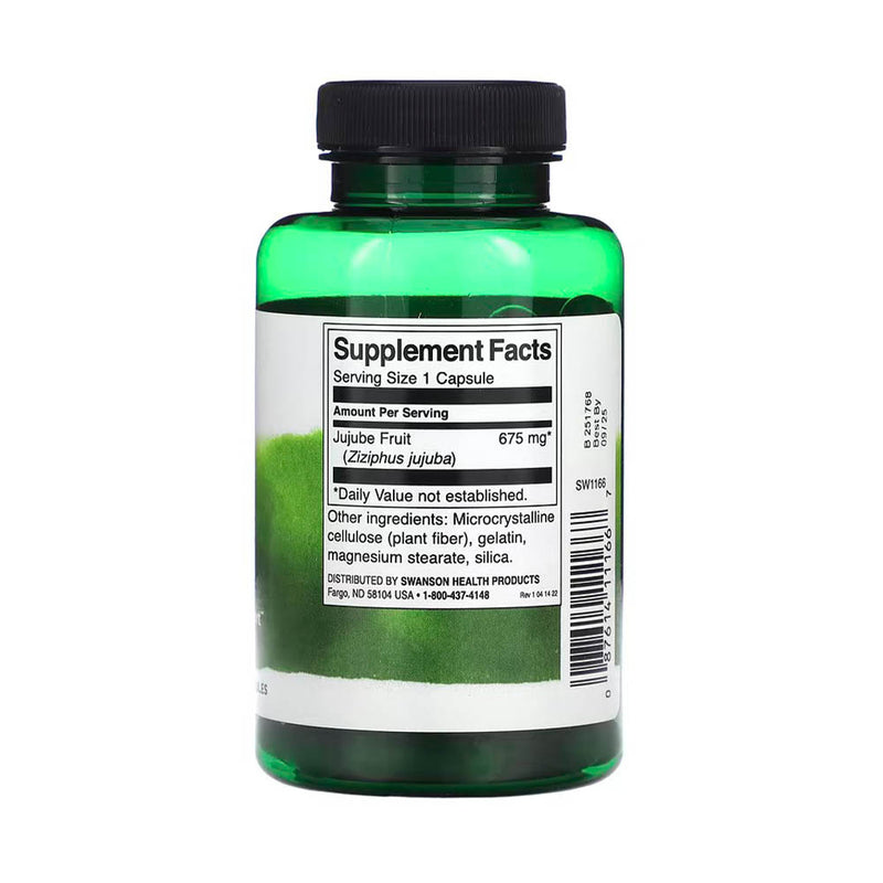 Încărcați imaginea în vizualizatorul Galerie, Full Spectrum Jujube Fruit, 675 mg, Swanson, 60 capsule SW1166
