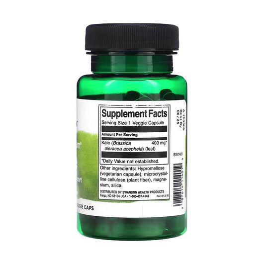 Full Spectrum Kale (Varză Creață), 400 mg, Swanson, 60 capsule SW1401