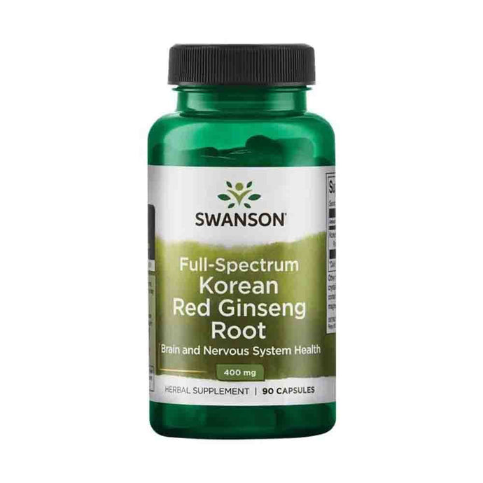 Full Spectrum Korean Red Ginseng Root, 400mg, Swanson, 90 capsule SW1136