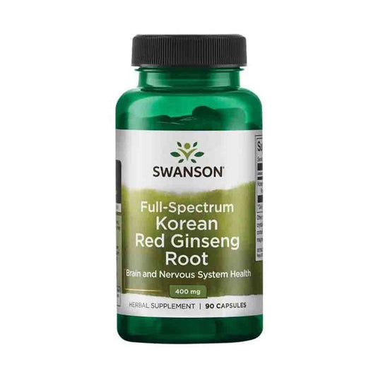 Full Spectrum Korean Red Ginseng Root, 400mg, Swanson, 90 capsule SW1136