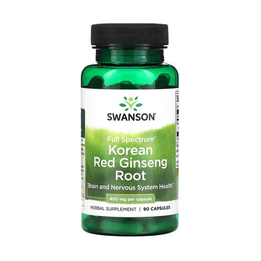 Full Spectrum Korean Red Ginseng Root, 400mg, Swanson, 90 capsule SW1136