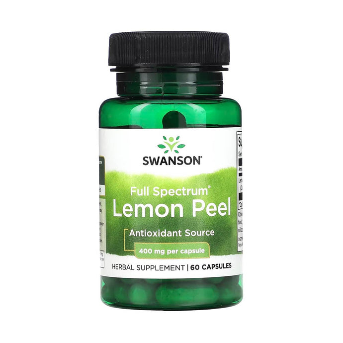Full Spectrum Lemon Peel, 400 mg, Swanson, 60 capsule SW1290