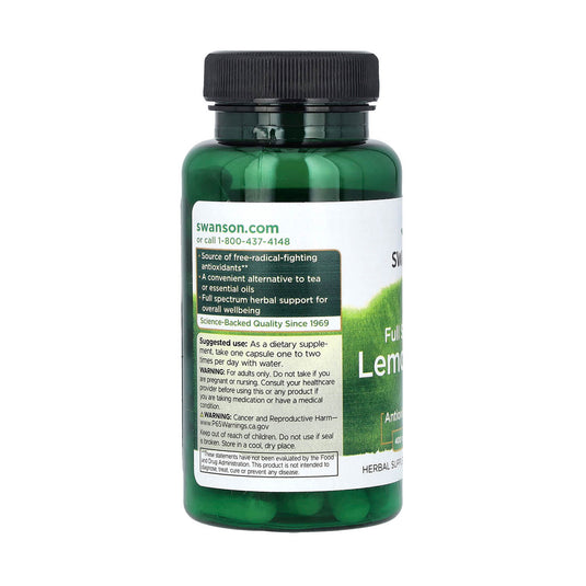 Full Spectrum Lemongrass, 400 mg, Swanson, 60 capsule SW1931