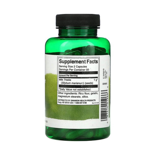 Full Spectrum Milk Thistle (Armurariu), 500mg, Swanson, 100 capsule SW966