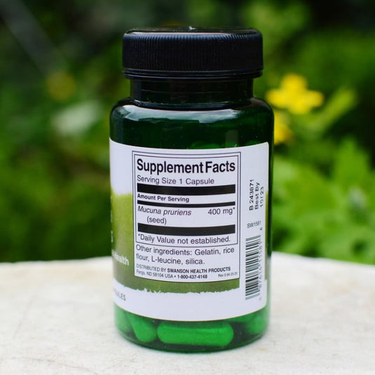 Full Spectrum Mucuna Pruriens, Velvet Bean 400mg, Swanson, 60 caps SW1581