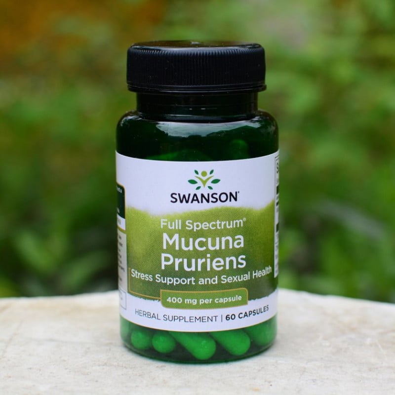Încărcați imaginea în vizualizatorul Galerie, Full Spectrum Mucuna Pruriens, Velvet Bean 400mg, Swanson, 60 caps SW1581
