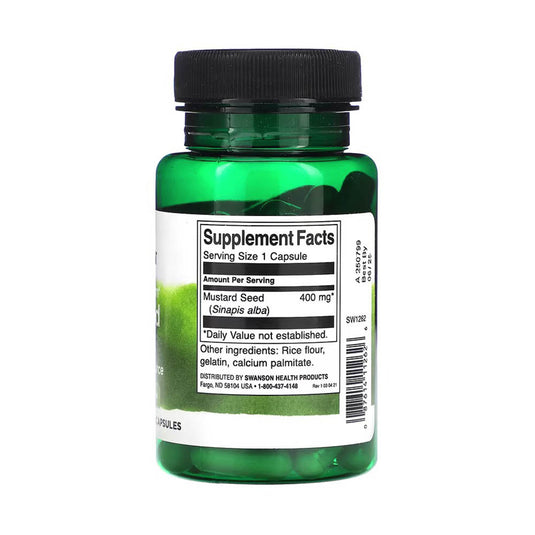 Mustard Seed (Semințele de Muștar Alb), 400 mg, Swanson, 60 capsule SW1262