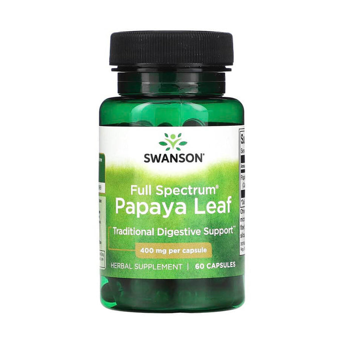 Full Spectrum Papaya Leaf, 400 mg, Swanson, 60 capsule SW1496
