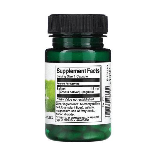 Full Spectrum Saffron (Sofran), 15 mg, Swanson, 60 capsule SW1370