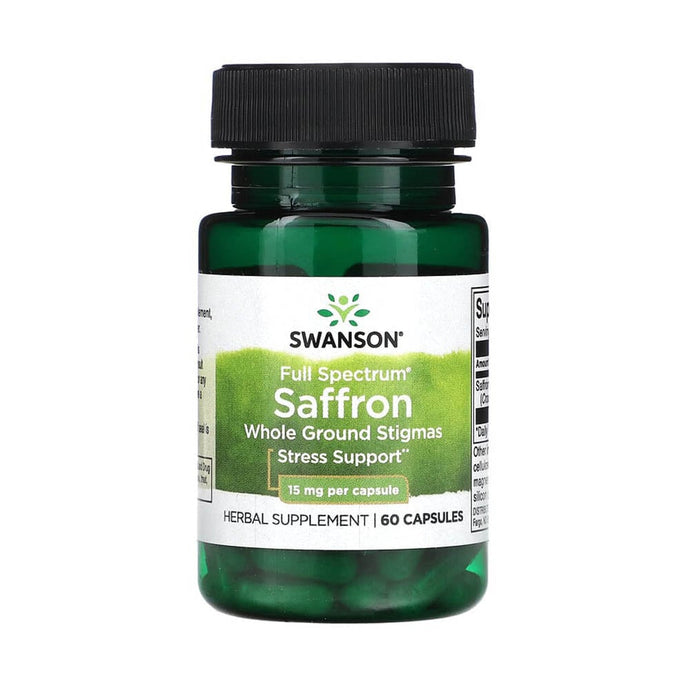 Full Spectrum Saffron (Sofran), 15 mg, Swanson, 60 capsule SW1370