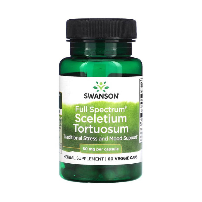 Sceletium Tortuosum (Anxietate si Depresie), 50 mg, Swanson, 60 capsule SW1631