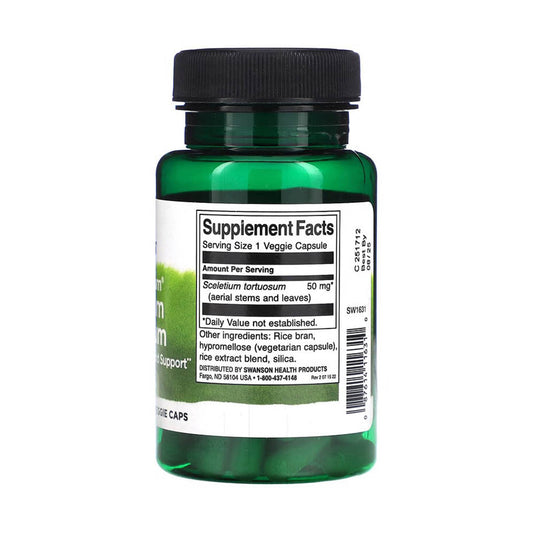 Sceletium Tortuosum (Anxietate si Depresie), 50 mg, Swanson, 60 capsule SW1631