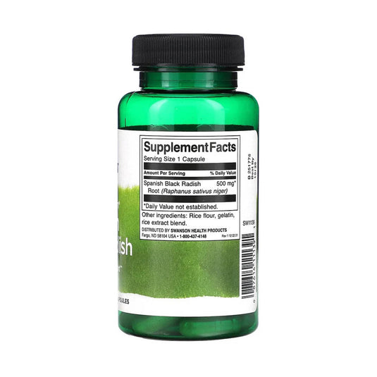 Full Spectrum Spanish Black Radish, 500 mg, Swanson, 60 capsule SW1139