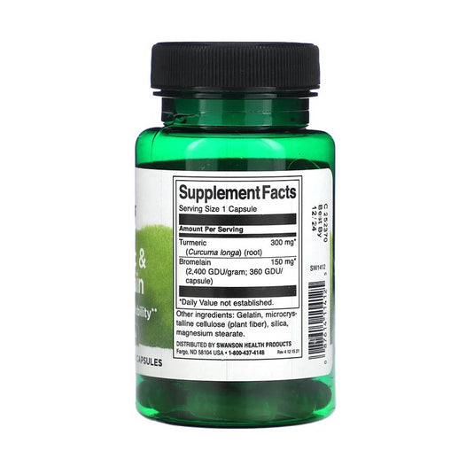 Full Spectrum Turmeric & Bromelain, Swanson, 60 capsule SW1412