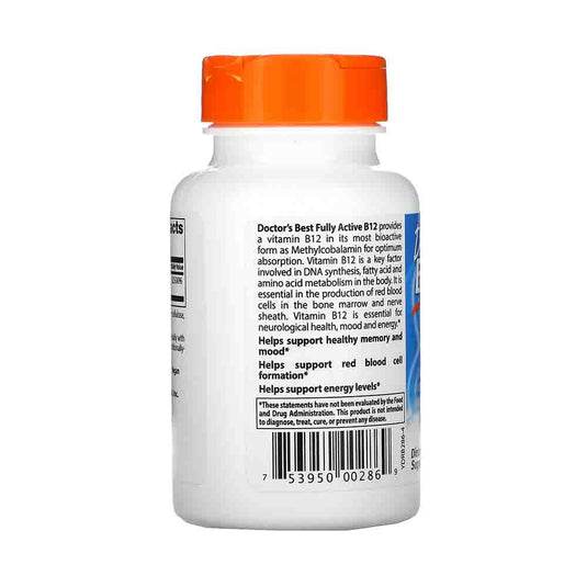 Fully Active B12, 1500mcg, Doctor's Best, 60 capsule