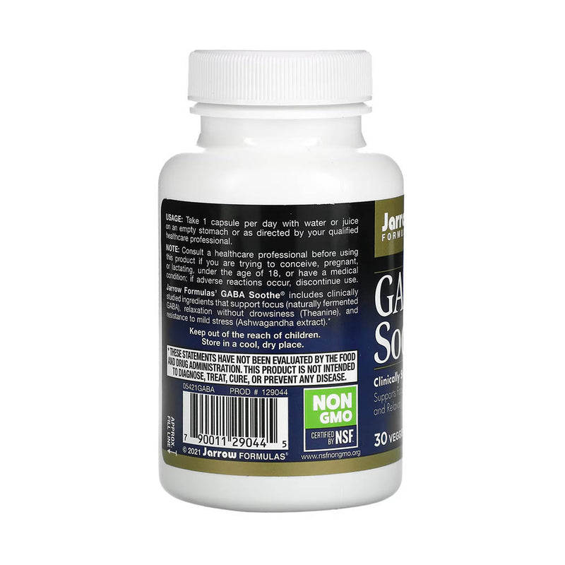 Încărcați imaginea în vizualizatorul Galerie, GABA Soothe, Ashwagandha si Theanine, Jarrow Formulas, 30 capsule
