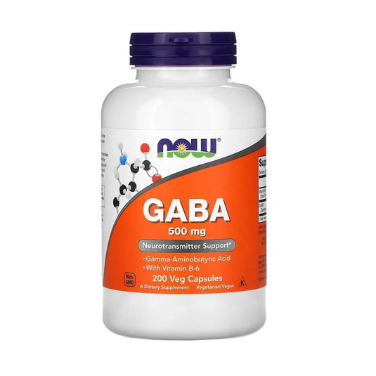 GABA with Vitamin B6, 500mg, Now Foods, 100 capsule