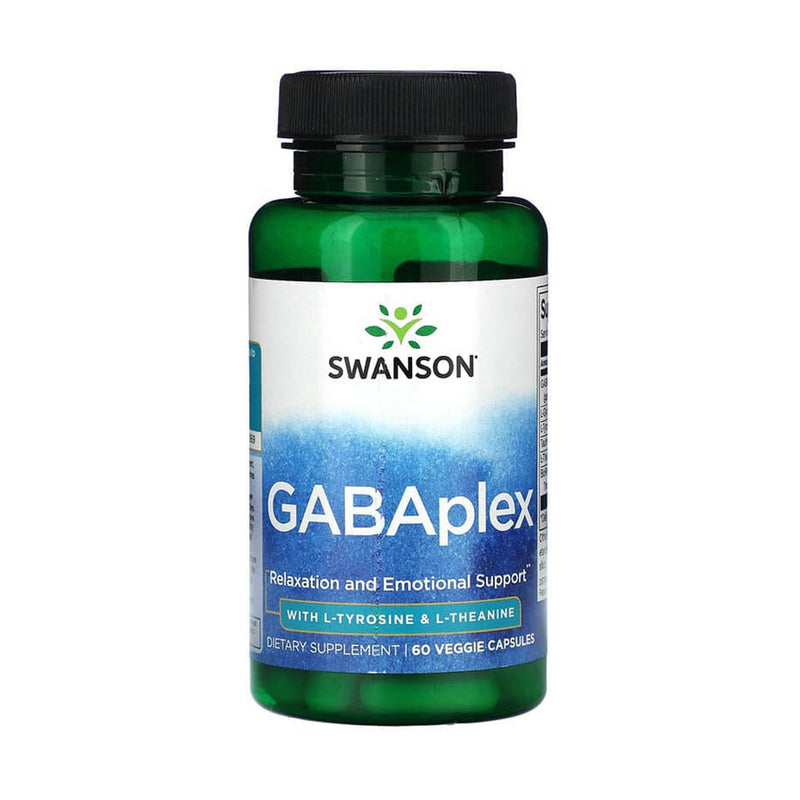 Încărcați imaginea în vizualizatorul Galerie, GABAplex with L-Tyrosine &amp; L-Theanine, Swanson, 60 capsule SWU938
