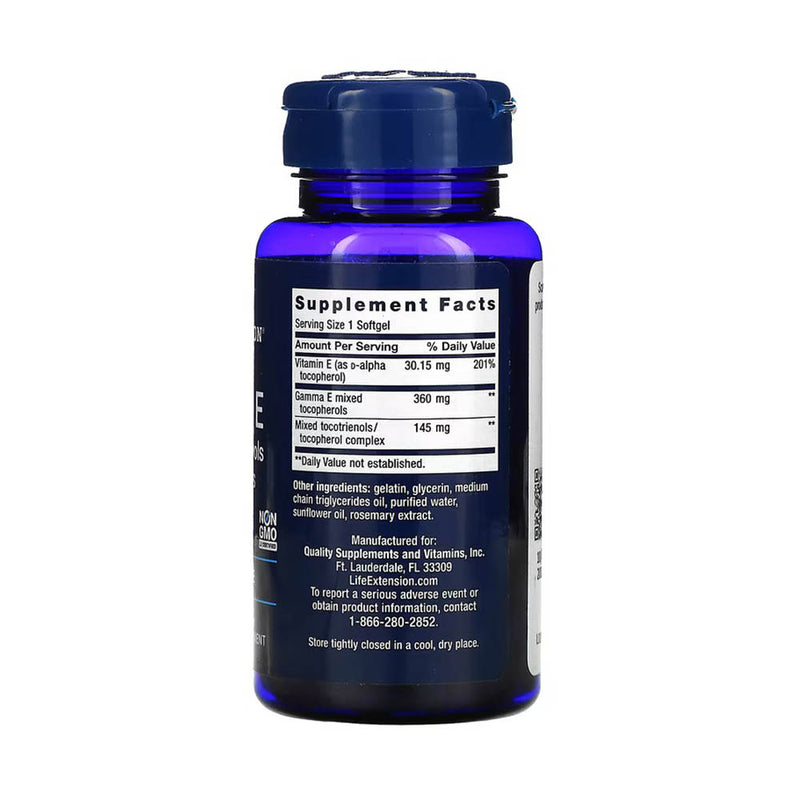 Încărcați imaginea în vizualizatorul Galerie, Gamma E, Mixed Tocopherols &amp; Tocotrienols, Life Extension, 60 softgels
