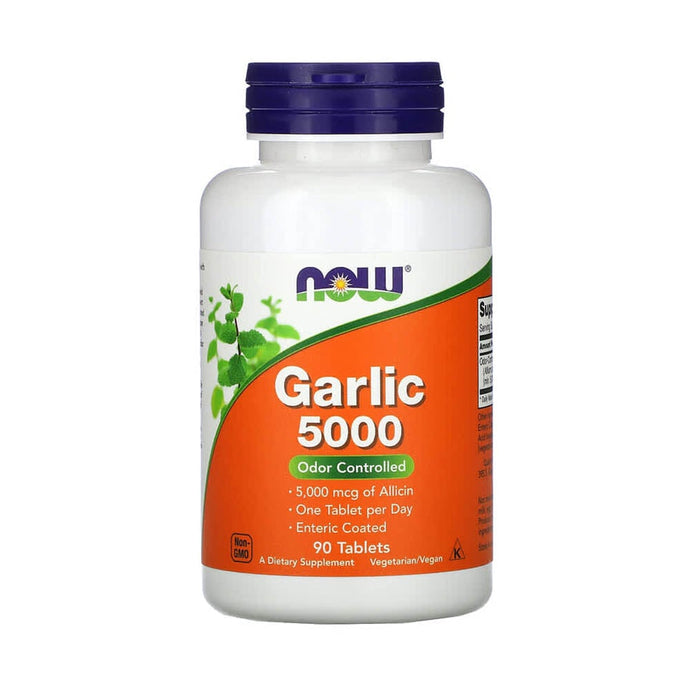 Garlic 5000 (Usturoiul fără Miros), NOW Foods, 90 tablete