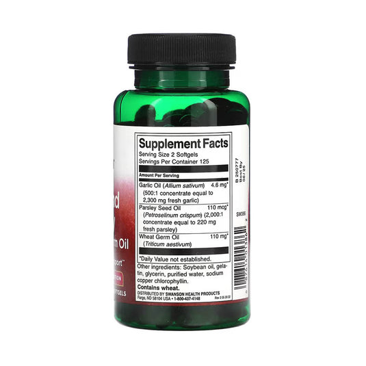 Garlic and Parsley with Wheat Germ Oil, Swanson, 250 softgels SW386