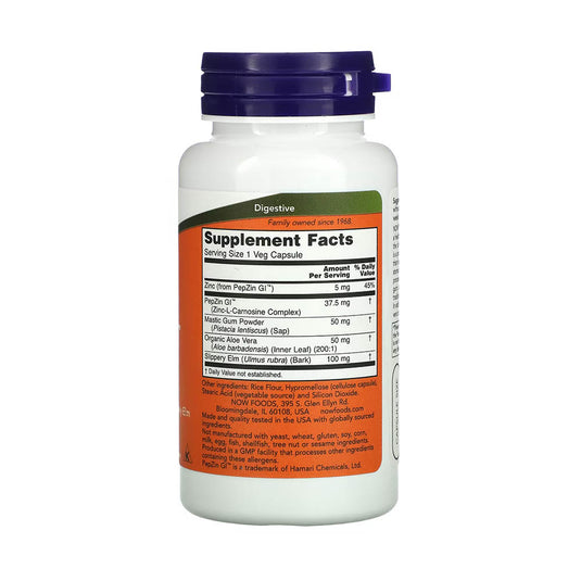 Gastro Comfort with PepZin GI, Now Foods, 60 capsule